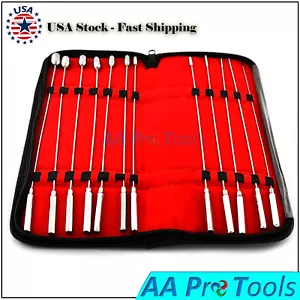 Bakes Rosebud Sound Dilator 12er Set verpackt in Reißverschluss Etui Kit - Bild 1 von 2