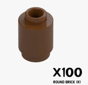 LEGO X100 LADRILLO REDONDO 1X1 COLOR MARRÓN ROJIZO 4211183 3062 - Imagen 1 de 1