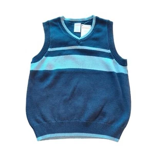 Gymboree Boys Blue × Navy Sweater Vest Size 4 XS NWT - Picture 1 of 4