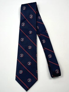 Designs by ANTHONY Mens 100% Silk Texas Navy Print Classic NECKTIE Neck Tie EUC - Picture 1 of 3