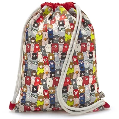 Leon By Bers Premium Turnbeutel Rucksack 35x45cm "KINDER BÄR BUNT" - Bild 1 von 4