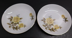 Set Of 2 Norleans Talisman Yellow Roses Cereal Bowls 7.5" Wide - Picture 1 of 8