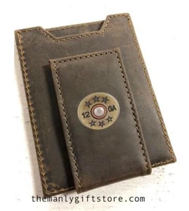 ZEP-PRO Shell Crazy Horse Leather Front Pocket Wallet - Picture 1 of 3