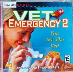 PC CD Rom Vet Emergency 2 - You Are The Vet 2 Discs Real Life Games VGC - Picture 1 of 4