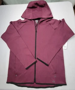Gap Fit Kids Zip Front Hooded Activewear Jacket XXL Husky 14-16 Maroon Zip NWT - Picture 1 of 7