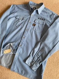 G-STAR RAW DENIM LONG SLEEVE SHIRT RARE SIZE 3XL XXXL - Picture 1 of 6