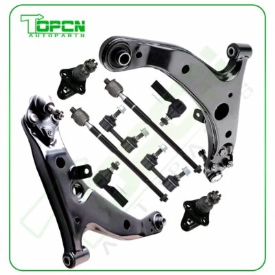 10pcs Front Lower Control Arms Tie Rods Sway Bars For 1996-2002 Toyota Corolla - Image 1 of 4