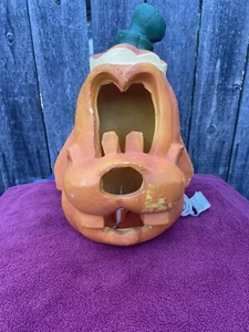 Disney Goofy Jack O Lantern Trendmasters Vintage Light Up Pumpkin Rare - Picture 1 of 9