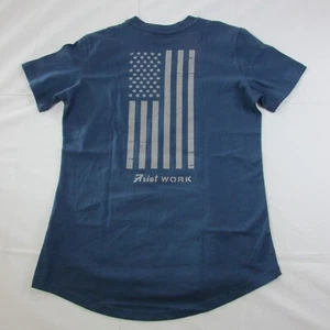 Ariat Women's Rebar Cotton Strong American Flag Graphic Short Sleeve T-Shirt Key - Picture 1 of 3