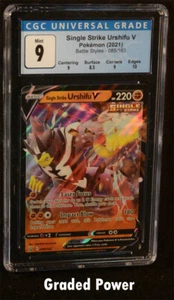 Pokemon Battle Styles Single Strike Urshifu V CGC 9 FULL ART HOLO (9199) 085/163 - Picture 1 of 2