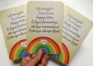 3 Cards Hallmark Sympathy for PET Soft Snuggles Happy Hellos Loyal Pets Rainbow - Picture 1 of 9