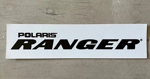 POLARIS RANGER DECAL STICKER 12"x3" Brand New, Black/White - Picture 1 of 3