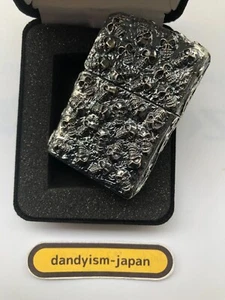 Zippo Oil Lighter Skull Jacket Full Metal Silver Ibushi 5 Sided Design New - Picture 1 of 16