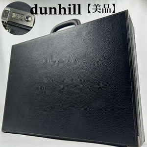 Dunhill Negro Granulado Cuero Attache Case Bolso de Negocios Maletín Dial Loc... - Imagen 1 de 24