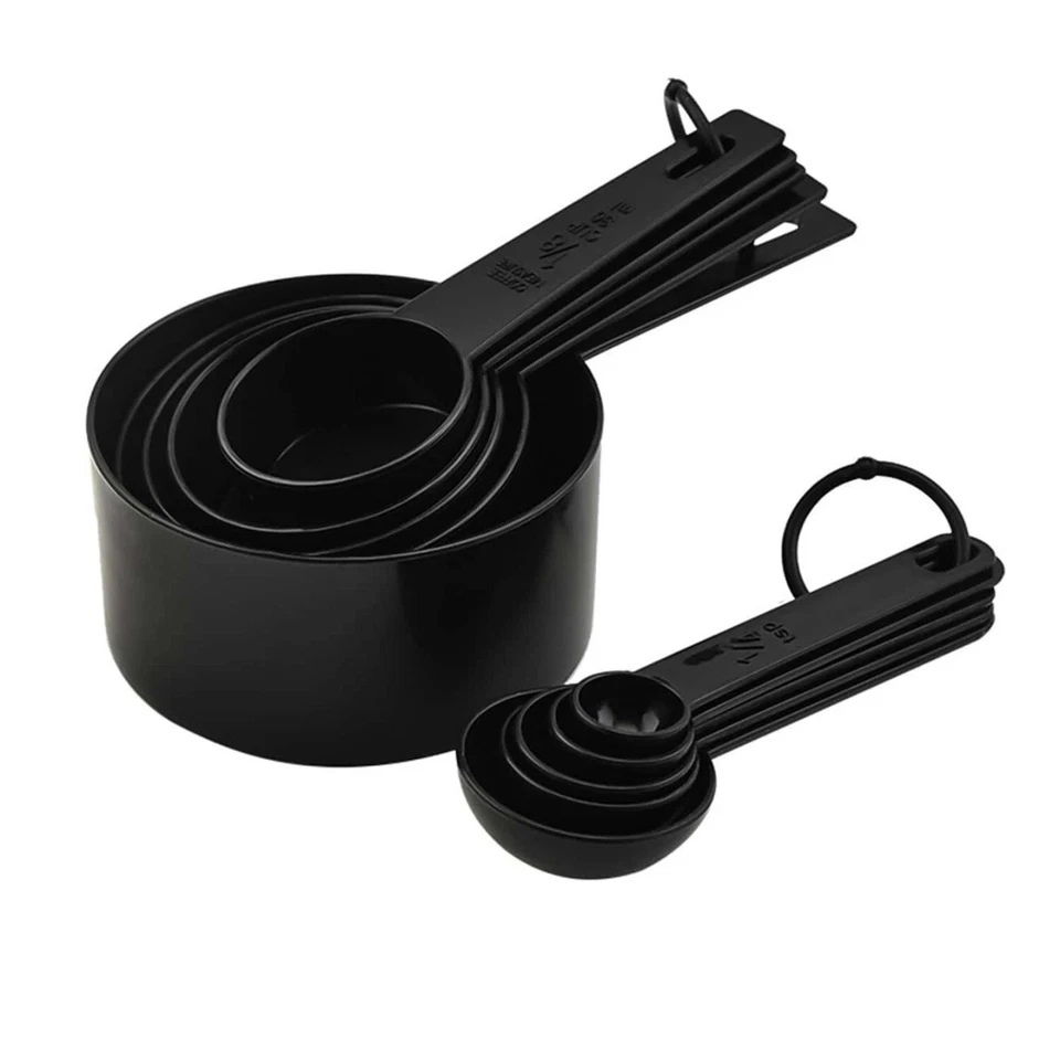 10pcs Plastic Measuring Cups and Spoons for Baking Tea Coffee Kitchen Tool UK - Image 1 of 4