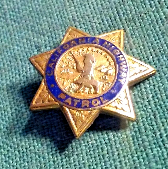 Early Original Obsolete CHP California Highway Patrol Lapel Brooch Type Star Pin - Image 1 of 4
