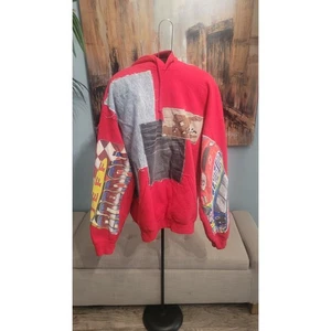 One-of-a-Kind Upcycled Patchwork Hoodie - 90s Jeff Gordon NASCAR, Marlboro Denim - Bild 1 von 21