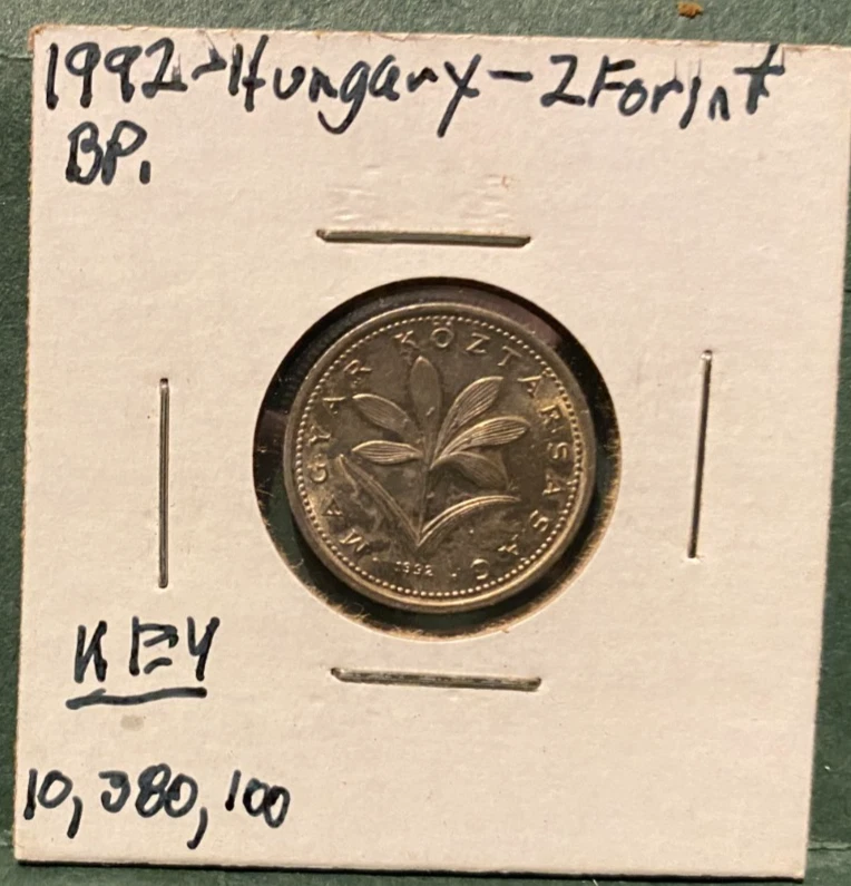 HUNGARY, 1972, 2 Forint, BP, KEY, coin, circulated - Image 1 of 4