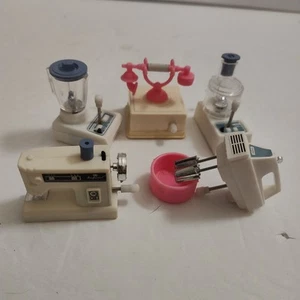 Lot of 5 - Vintage BARBIE Wind Up Toy Appliances Mini Trinket Set Mattel 80s 90s - Picture 1 of 10