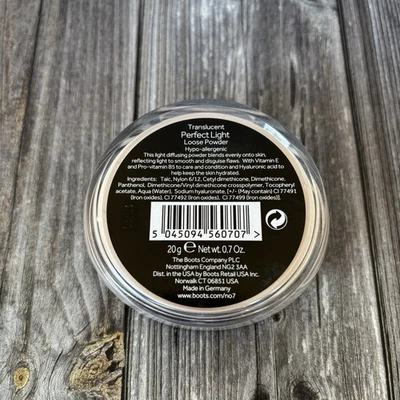 No7 Translucent Perfect Light Loose Powder 20g New Sealed Rare FREE FAST P&P  - Image 1 of 3