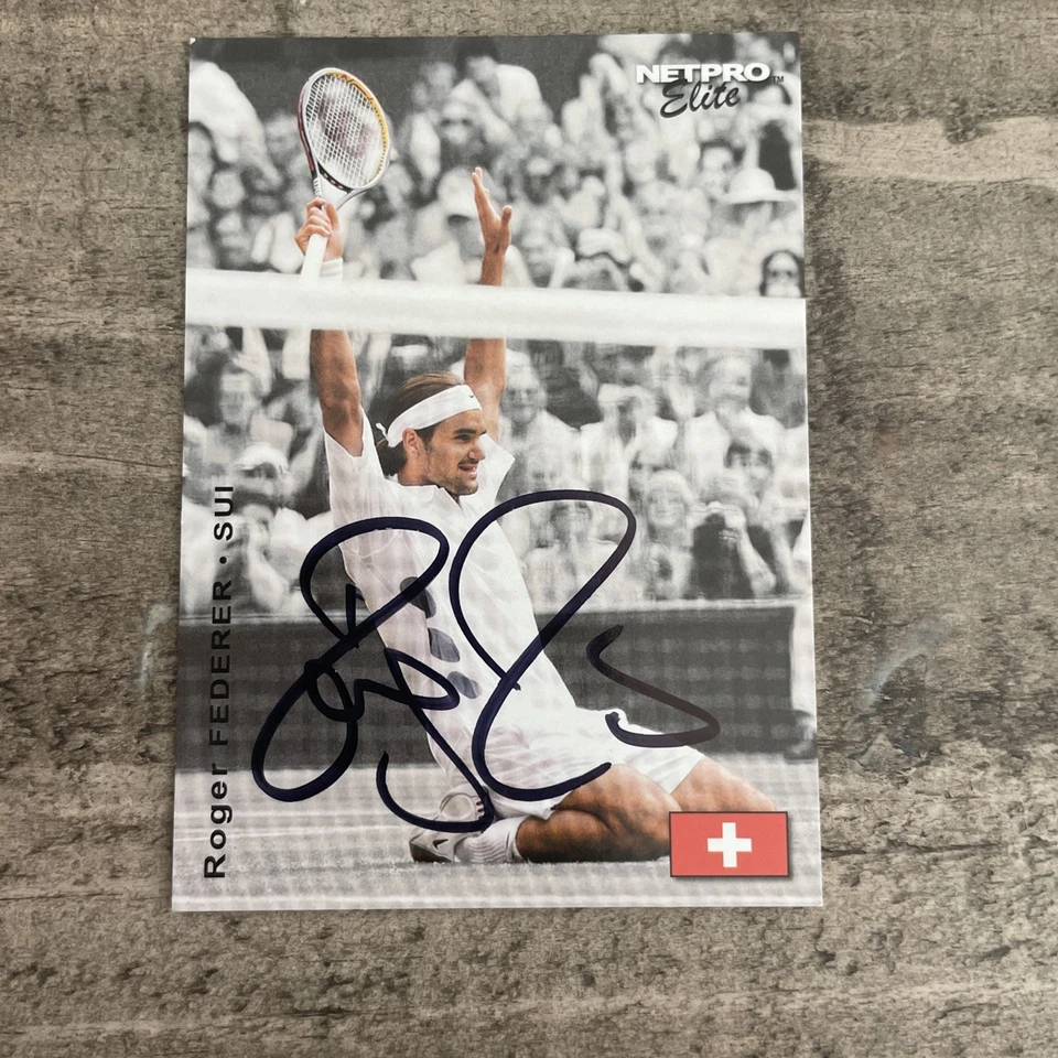 Roger Federer Signed 2003 Netpro Elite Trading Card White Shirt GOAT-No COA - Image 1 of 2