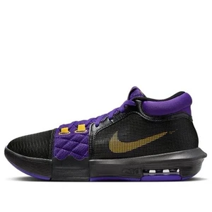 Nike Lebron Witness VIII Lakers Black Gold Mens Size 5.5/7 Womens FB2239-001 - Picture 1 of 7