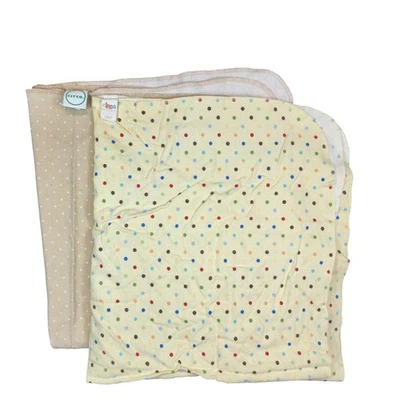 Vintage Circo Baby Flannel Cotton Receiving Blankets Yellow Tan  Lot of 2 - Image 1 of 4