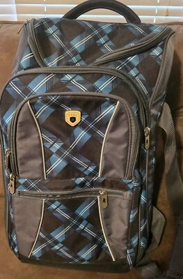 Travelers Polo And Racquet Luggage Duffle 2pcs Roller And Handle. Blue And Black - Image 1 of 4