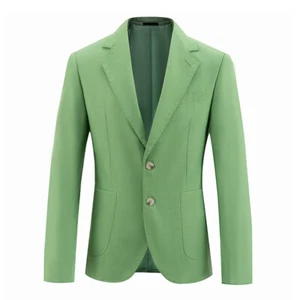 Men's Plain Tuxedo Jacket Slim Dress Suit Blazer Smart Dinner Prom Coat Top - Picture 1 of 16