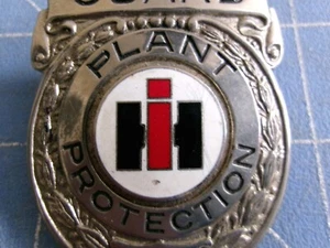 OBSOLETE Metal International Harvester Hat Badge Employee Security Guard IH Logo - Picture 1 of 6