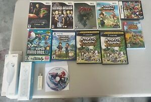 Nintendo Wii Game Bundle Lot w/ 3 Accessories -11 Games Total