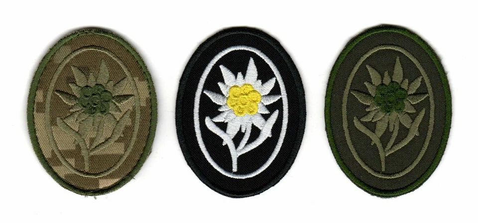 Elite Edelweiss German WW2 WWII Patch I Army Soldier Mountain Troops Flower Logo - Image 1 of 1