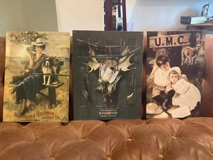 Tin Signs For Winchester, Harrington & Richardson, & Remington’s Union Metallic - Picture 1 of 7