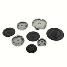 UNIVERSAL REPLACEMENT GAS HOB BURNER AND CAP CROWN SET  - HS19057