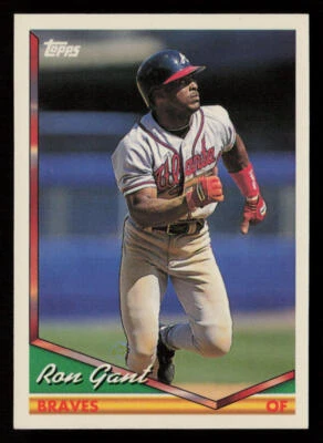 1994 Topps Ron Gant #166 Atlanta Braves Baseball Card - Image 1 of 2