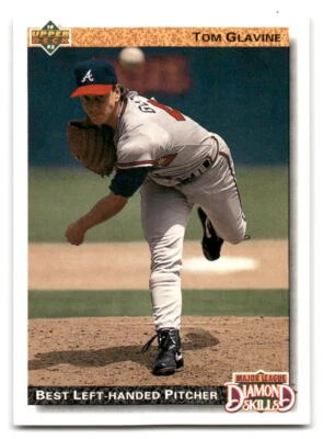 Tom Glavine 1992 Upper Deck #713 Atlanta Braves BASEBALL - Image 1 of 2