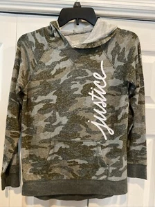Girls Justice Active Camo Long Sleeve Pullover Size 10 - Picture 1 of 3