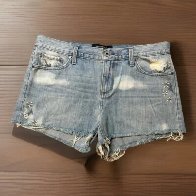 Lucky Brand The Cut Off Floral Embroidered Jean Shorts 8/29 - Image 1 of 4