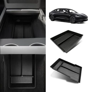 For Tesla Model 3 2024 Center Console Organizer+Armrest Lower Storage Box - Picture 1 of 8