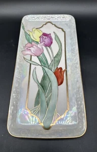 BAREUTHER-WALDSASSEN PORCELAIN HAND PAINTED FLORAL TRAY BOWL BAVARIA GERMANY 181 - Picture 1 of 5