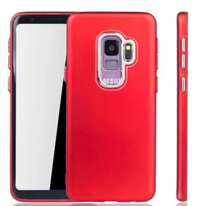 Etui na telefon komórkowy do Samsung Galaxy S9 Futerał ochronny Backcover Bumper Etui Ramka Czerwone - Zdjęcie 1 z 4