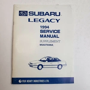 Subaru Legacy 1994 fabricante de equipos originales taller de servicio suplemento manual de reparación (MSA5T9306A) '94 - Imagen 1 de 3