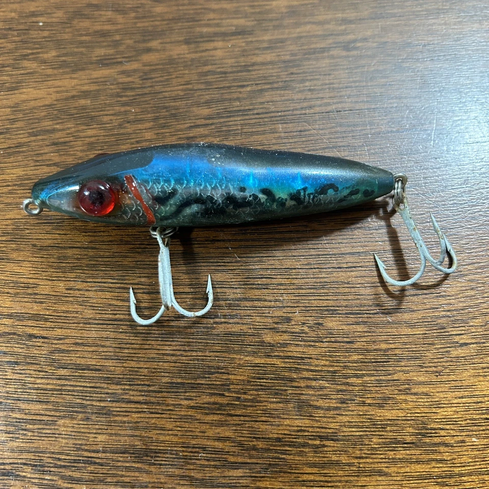 Señuelo De Colección L&S MirrrOlure TOP DOG Jr 84MR Azul/Plateado Flh 4" Topwater/Superficie 3/4oz Foto 1 de 4