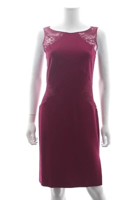 Emilio Pucci Lace-Panelled Stretch-Knit Dress / Berry - Image 1 of 4