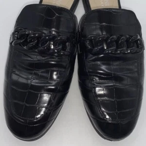 Zapatos mules Alfani Step 'N Flex negros sin cordones con acento de cadena talla 7 - Imagen 1 de 11