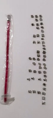 51 LETTERE PER BRACCIALETTO COMPONIBILE IN ARGENTO 925 con STRASS e BRACCIALE - Immagine 1 di 4