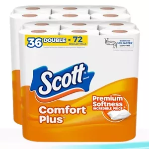 Scott ComfortPlus 1-Ply Toilet Paper, 36 Double Rolls, Septic-Safe - Picture 1 of 5