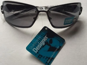 Neu mit Etikett NEU Style Science Designer schwarz grau verzierte Damen Sonnenbrille - Bild 1 von 4