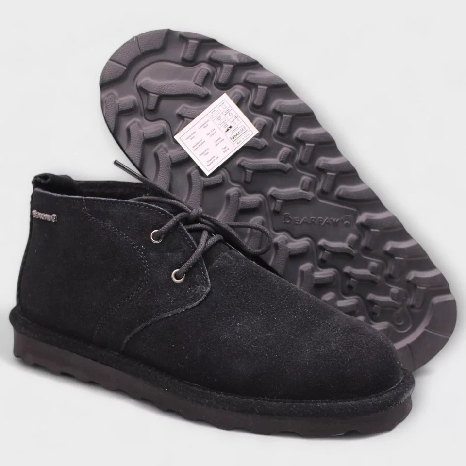 Bearpaw Skye 2578W-011 Womens Black Suede Lace Up Chukkas Boots Size 8