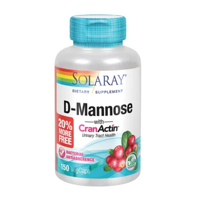 Solaray D-Mannose w/ CranActin Cranberry Extract 1000mg w/ Vit C | Healthy - Image 1 of 4